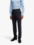 HUGO Tailored Wool Blend Trousers, Dark Blue