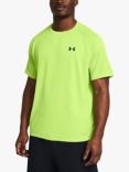 Under Armour Tech Textured Short Sleeve Top, Green / Black