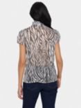 Saint Tropez Lilja Zebra Print Top, Black/White