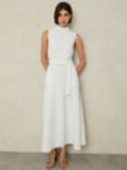 Reiss Thora Belted Dress, Ivory