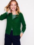 Boden Eva Cashmere Crew Cardigan, Pine Green