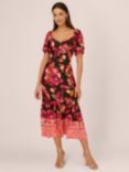 Adrianna Papell Floral Puff Sleeve Dress, Multi