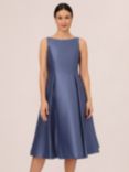 Adrianna Papell Mikado Sleeveless Tea Dress, Blue Frost