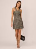 Adrianna Papell Tweed Sheath Dress, Black/Ivory