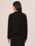 Adrianna Papell Fray Trim Cardigan, Black