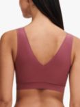 Chantelle Soft Stretch V-Neck Padded Crop Bra, Berry