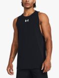 Under Armour Men's Basline Tank Top, Black/White