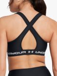 Under Armour Crossback Sports Bra, Black/White