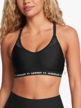 Under Armour Padded Crossback Sports Bra, Black/White