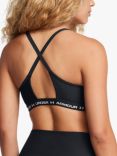 Under Armour Padded Crossback Sports Bra, Black/White