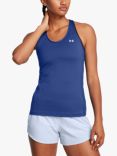 Under Armour Women's HeatGear Tech Mesh Sports Vest, Blue/White