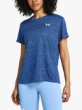 Under Armour Tech Tex Short Sleeve Top, Blue/White