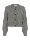 Saint Tropez Gilda Button Round Neck Cardigan, Mist Grey