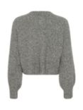 Saint Tropez Gilda Button Round Neck Cardigan, Mist Grey