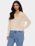 Saint Tropez Gizette Collar Button Cardigan, Cream