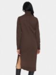 Saint Tropez Mila Roll Neck Midi Jumper Dress, Dark Oak Melange