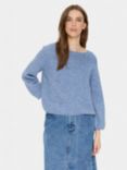 Saint Tropez Gaine Wool Blend Jumper, Blue