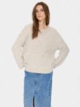 Saint Tropez Gela Wide Sleeve Wool Blend Jumper, Grey Morn