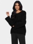 Saint Tropez Gela Oversized Sleeve Wool Blend Jumper, Black