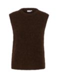 Saint Tropez Gela Wool Blend Knit Top, Dark Oak