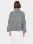 Saint Tropez Gilda Roll Neck Wool Blend Jumper, Mist Grey