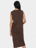 Saint Tropez Mila Sleeveless Knit Top, Dark Oak Melange