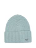 Calvin Klein Metal Logo Wool Cashmere Beanie Hat, Abyss