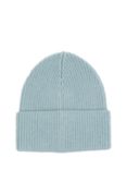 Calvin Klein Metal Logo Wool Cashmere Beanie Hat, Abyss