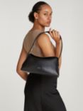 Calvin Klein Soft Sculpt Shoulder Bag, Black