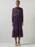 L.K.Bennett Selina Floral Dress, Navy/Multi