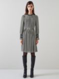 L.K.Bennett Verity Check Dress, Black/Cream