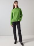 L.K.Bennett Zoe Split Merino Wool Jumper, Green