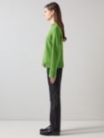 L.K.Bennett Zoe Split Merino Wool Jumper, Green