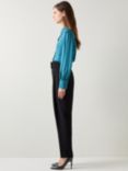 L.K.Bennett Sonya Crepe Shirt, Teal