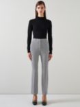 L.K.Bennett Laurie Houndstooth Trousers, Black/Cream