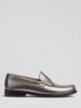 L.K.Bennett Solo Leather Casual Loafers, Met-pewter