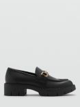 Mango Chuso Leather Chunky Loafers, Black