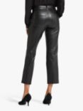 NYDJ Faux Leather Straight Ankle Grazer Trousers, Black