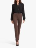 Sculpt Her Marilyn Straight Leg Jersey Trousers, Coffee Bean