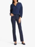 NYDJ Marilyn Coated Straight Leg Jeans, Starless Sky