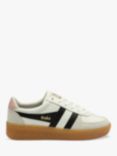 Gola Grandslam Elite Leather Trainers, White/Black/Chalk/Pink