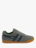 Gola Harrier Suede Heritage Trainers, Ash/Navy/Evergreen