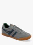 Gola Harrier Suede Heritage Trainers, Ash/Navy/Evergreen