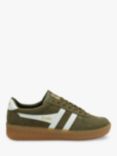 Gola Classics Grandslam Suede Trainers, Khaki/Off White/Gum