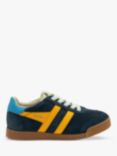 Gola Elan Kids' Trainers, Navy/Sun/Santorini