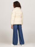 Tommy Hilfiger Kids' Teddy Collar Puffer Jacket, Country Ivory