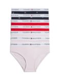 Tommy Hilfiger Logo Bikini Briefs, Pack of 7, Pink/Multi