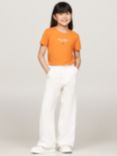 Tommy Hilfiger Kids' NYC Foil Tee, Orange Thunder