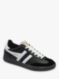 Gola Cyclone Leather Trainers, Black/White/Dark Gum