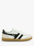 Gola Viper Leather Trainers, White/Black/Gum